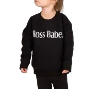 “Boss Babe” black Brunette the Label sweatshirt 6-8 years 👶🏻